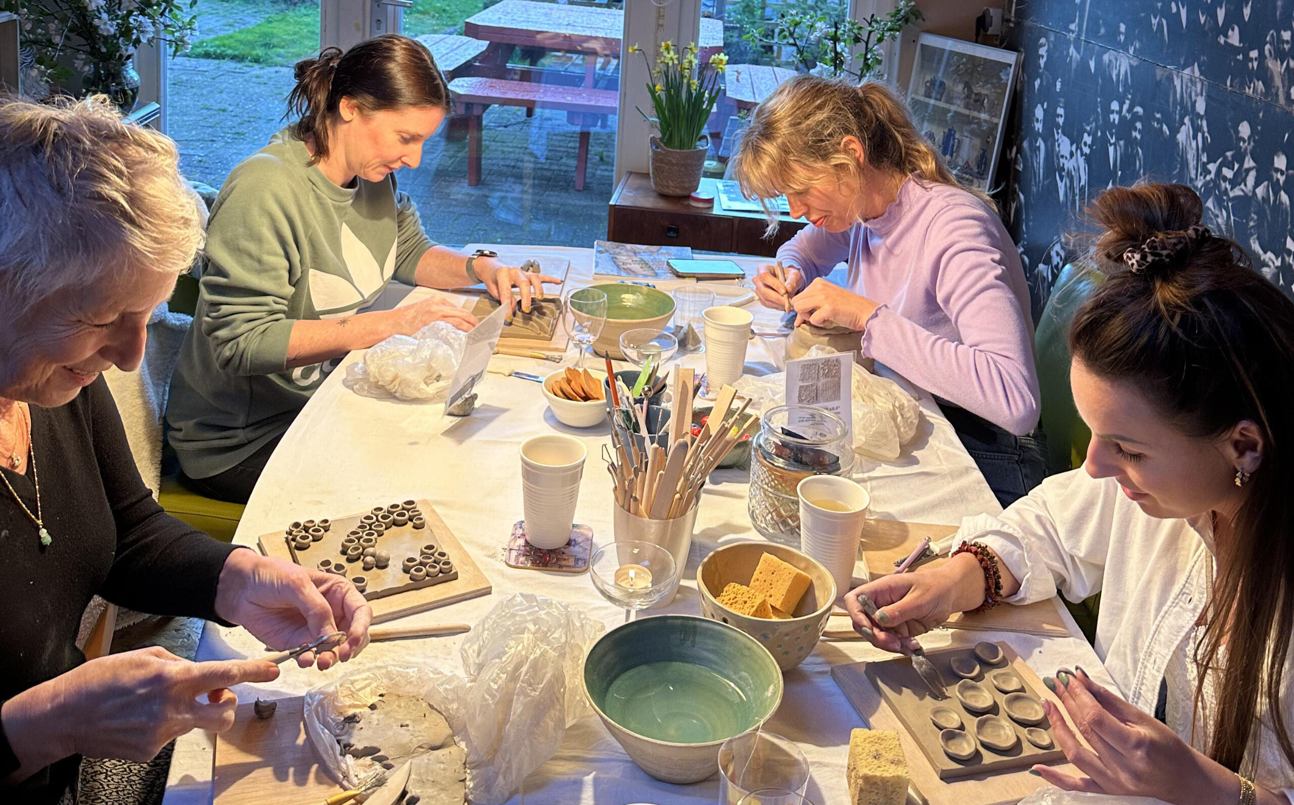 Create unique ceramics at Natty Ceramics workshop Group of students sculpting clay and creating ceramics during a workshop at Natty Ceramics studio